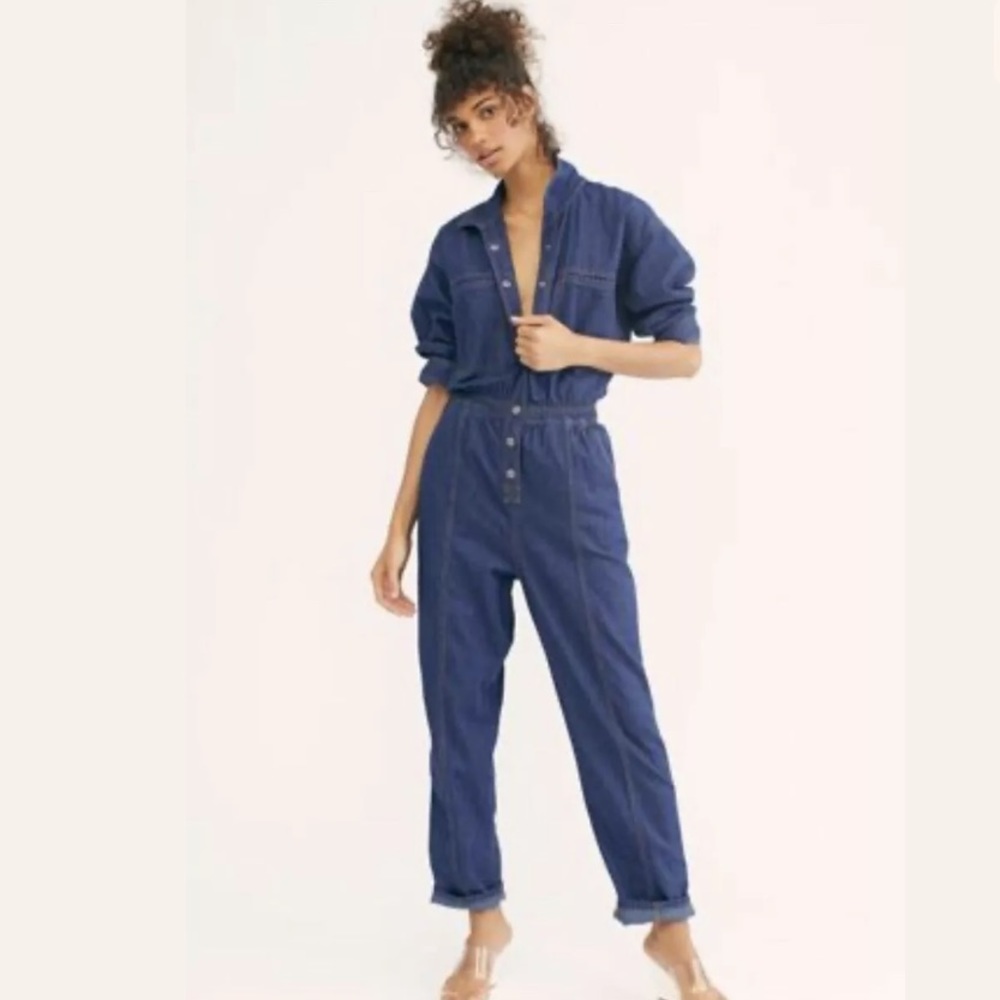 New Free people Ari Snap Long Sleeve Coverall